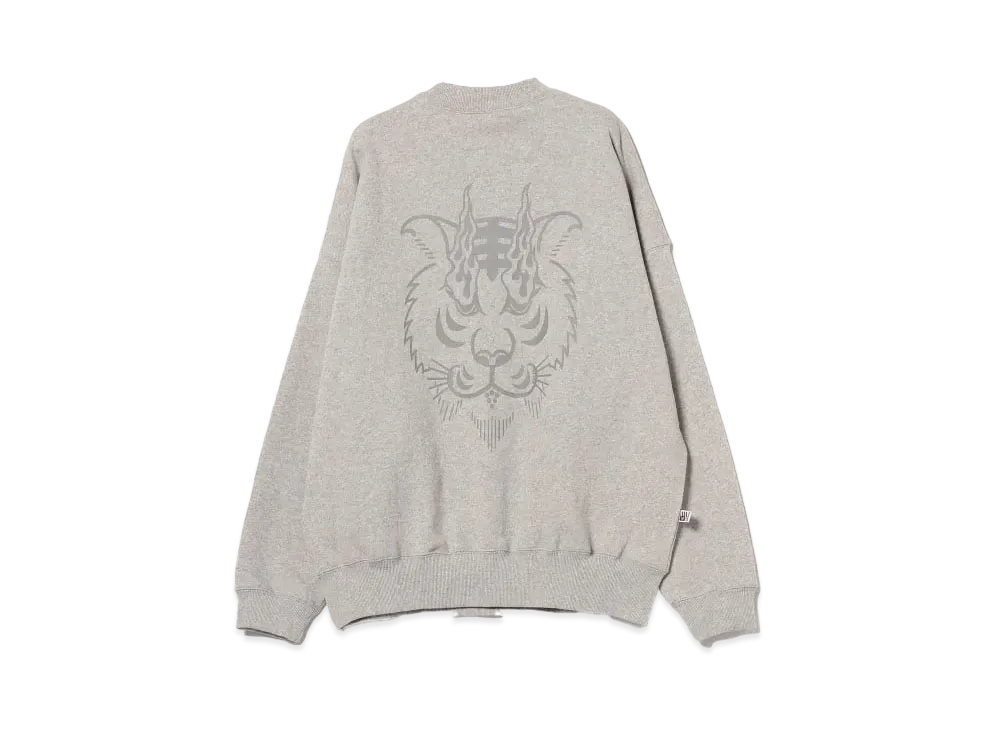 BEAMS T Evisen Skateboards x Takadaongakuseisakujimusho / Tora Evi Logo Crew Sweat "Gray"