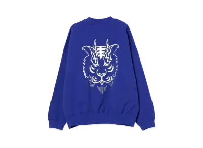 BEAMS T Evisen Skateboards x Takadaongakuseisakujimusho / Tora Evi Logo Crew Sweat "Blue"
