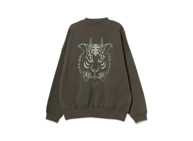 BEAMS T Evisen Skateboards x Takadaongakuseisakujimusho / Tora Evi Logo Crew Sweat "Black"