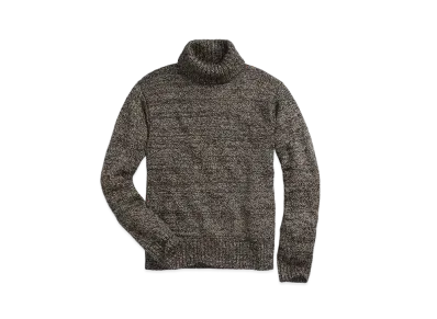 RRL Ralph Lauren Marled Wool-Blend Turtleneck Sweater "Gray"