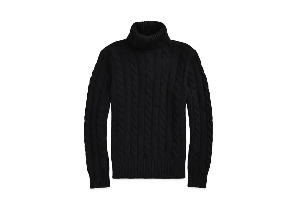 Polo Ralph Lauren Cable-Knit Wool-Cashmere Sweater "Black"