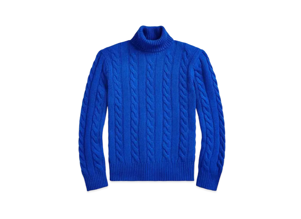 Polo Ralph Lauren Cable-Knit Wool-Cashmere Sweater "Blue"