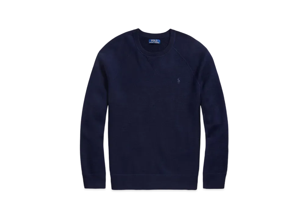 Polo Ralph Lauren Slim Fit Textured Washable Wool Sweater "Blue"
