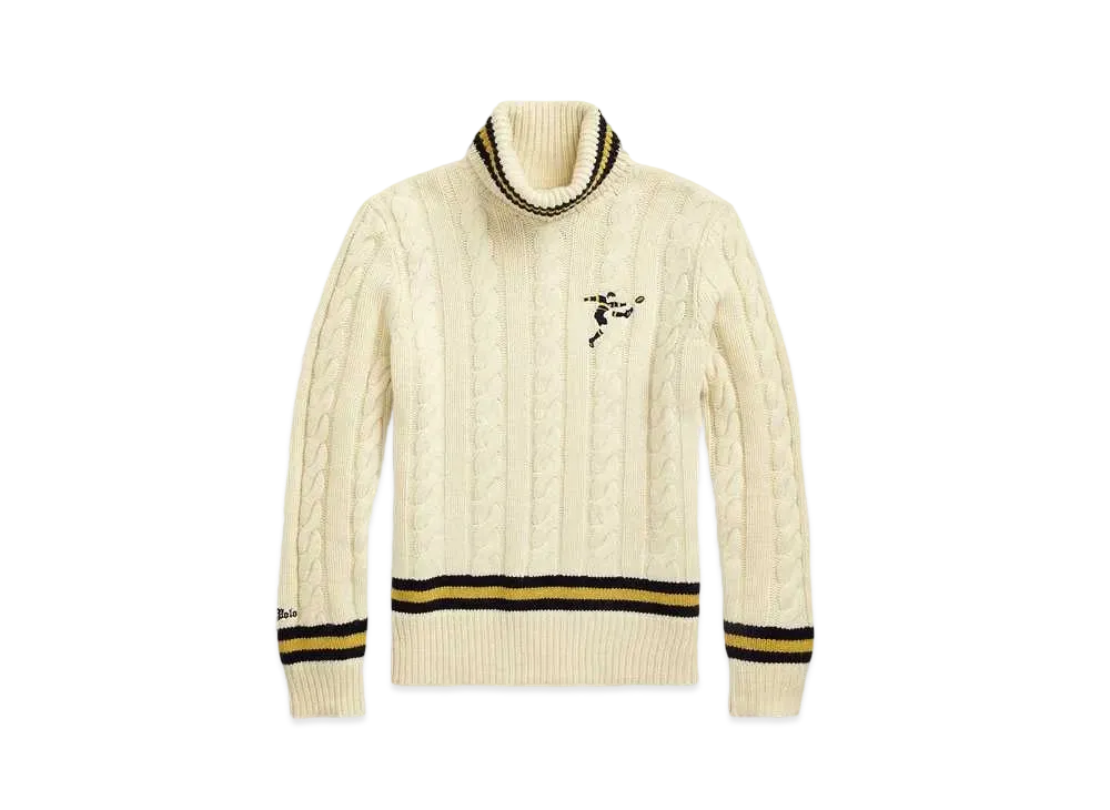 Polo Ralph Lauren Cable-Knit Blend Turtleneck Sweater "Natural"