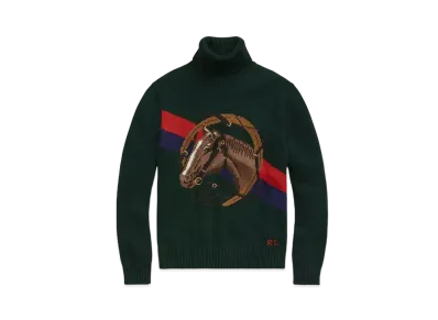Polo Ralph Lauren Horsehead Cotton Turtleneck Sweater "Green"