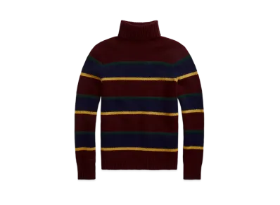 Polo Ralph Lauren Striped Wool-Cashmere Sweater "Red"