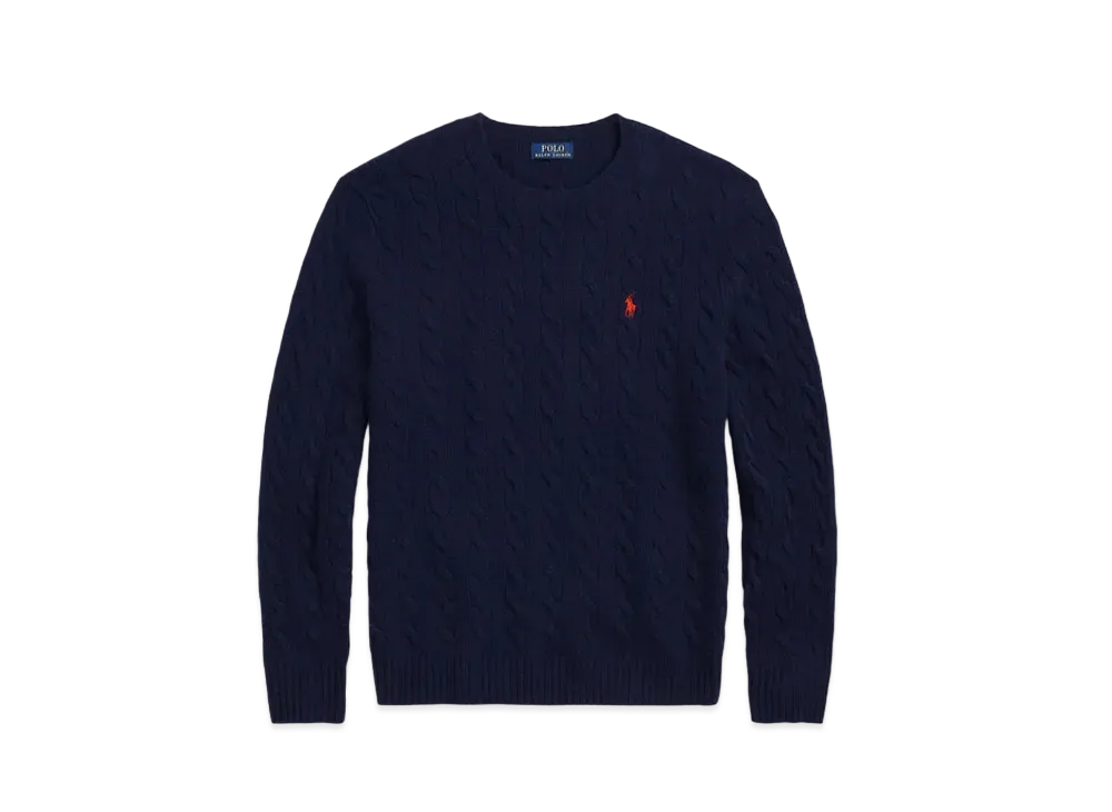 Polo Ralph Lauren Cable Wool Casmere Sweater "Navy"