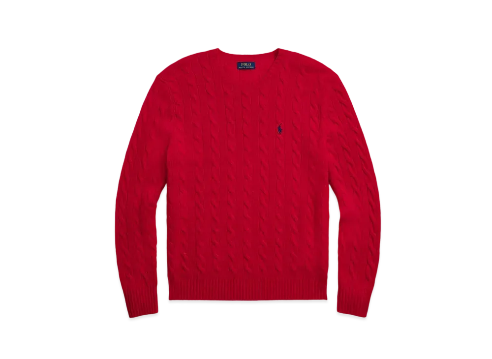 Polo Ralph Lauren Cable Wool Casmere Sweater "Red"