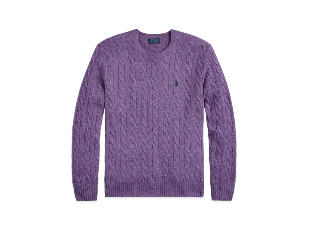 Polo Ralph Lauren Cable Wool Casmere Sweater "Purple"
