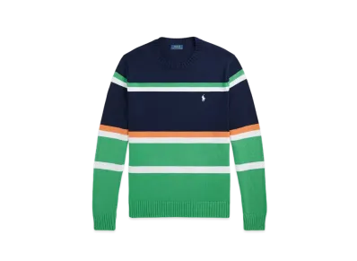 Polo Ralph Lauren Striped Cotton Crewneck Sweater "Multi"