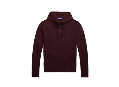 Ralph Lauren Purple Label Wool Cashmere Hooded Sweater "Red"
