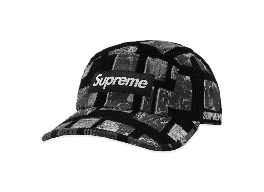 Supreme Weirdo Dave Corduroy Camp Cap 黒 Supreme Weirdo Dave Corduroy Camp Cap (SS24) - $58