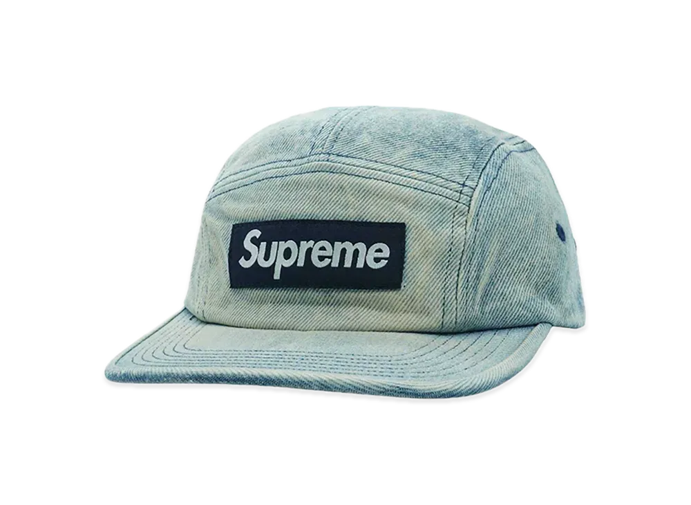 Supreme Washed Chino Twill Camp Cap "Dirty Indigo"(24SS)