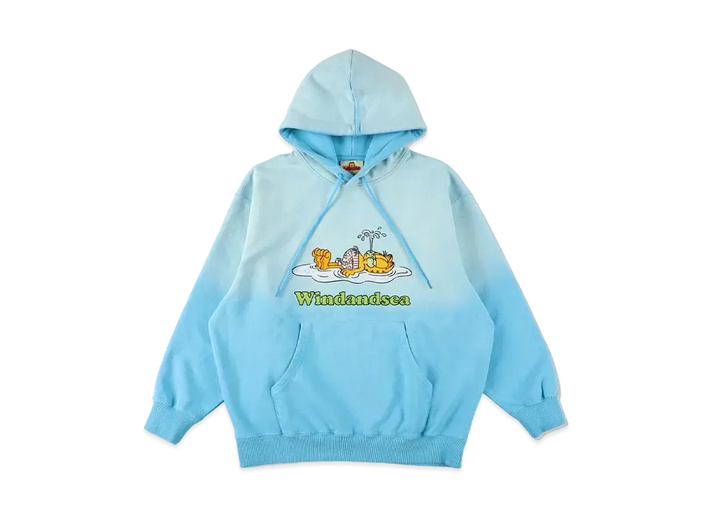 WIND AND SEA x GARFIELD Hoodie "Light Blue"