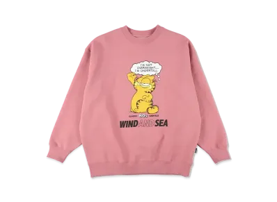 WIND AND SEA x GARFIELD Crew Neck "Pink"
