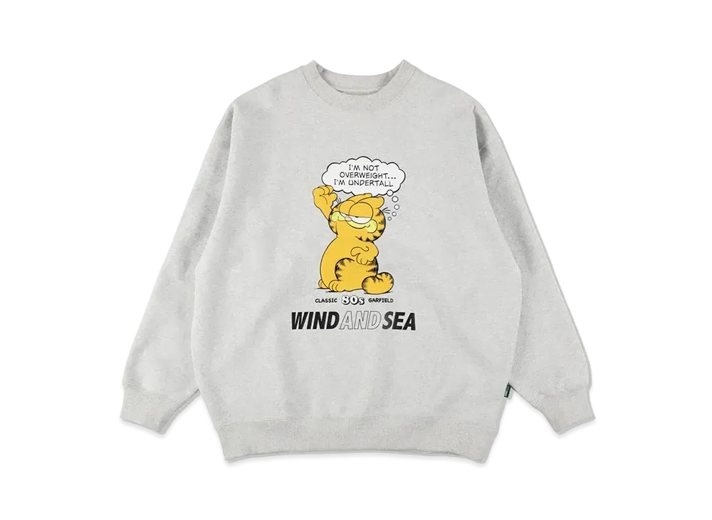WIND AND SEA x GARFIELD Crew Neck "Gray"