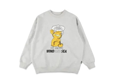 WIND AND SEA x GARFIELD Crew Neck "Gray"
