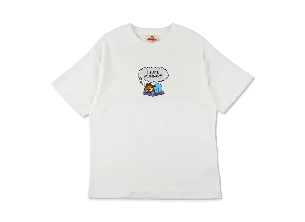WIND AND SEA x GARFIELD S/S Tee (Hate Monday) "White"