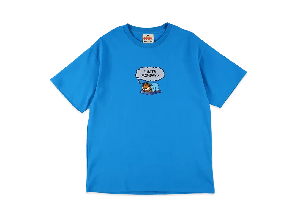 WIND AND SEA x GARFIELD S/S Tee (Hate Monday) "Blue"