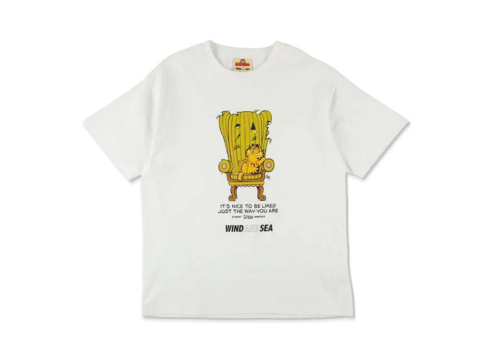 WIND AND SEA x GARFIELD S/S Tee (Chair) "White"