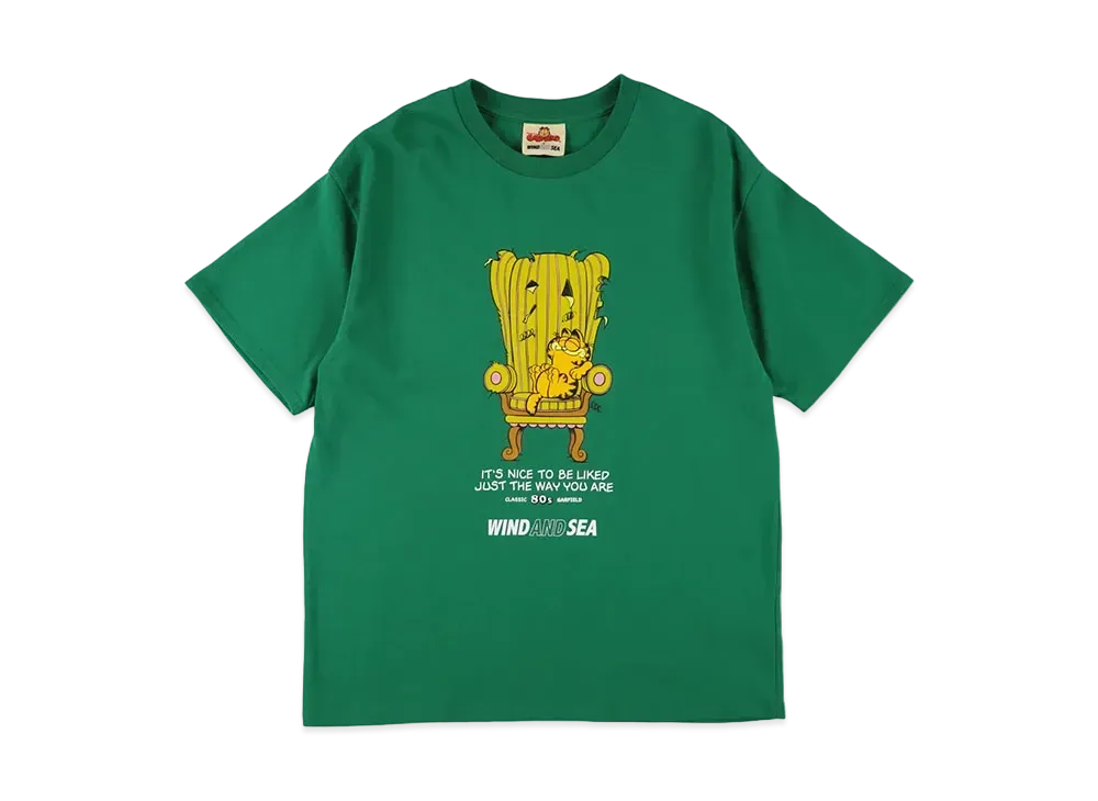 WIND AND SEA x GARFIELD S/S Tee (Chair) "Green"