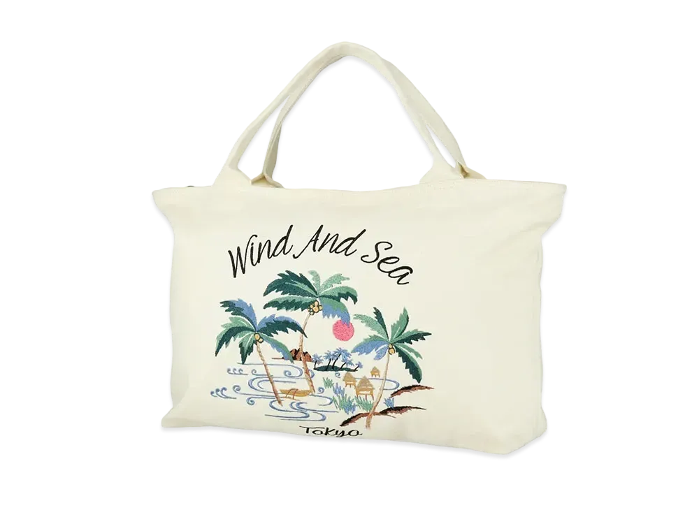 WIND AND SEA Tokyo WDS Souvenir Canvas Tote Bag "Ecru"
