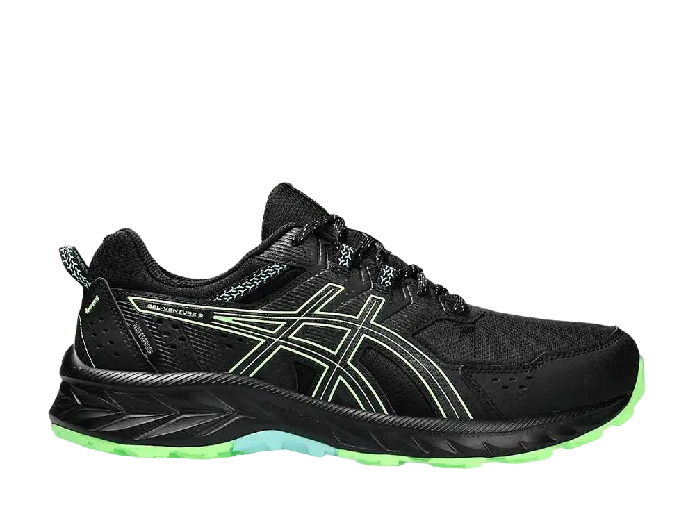 アシックス ゲルベンチャー9 ウォータープルーフ "ブラック/イルミネートグリーン"