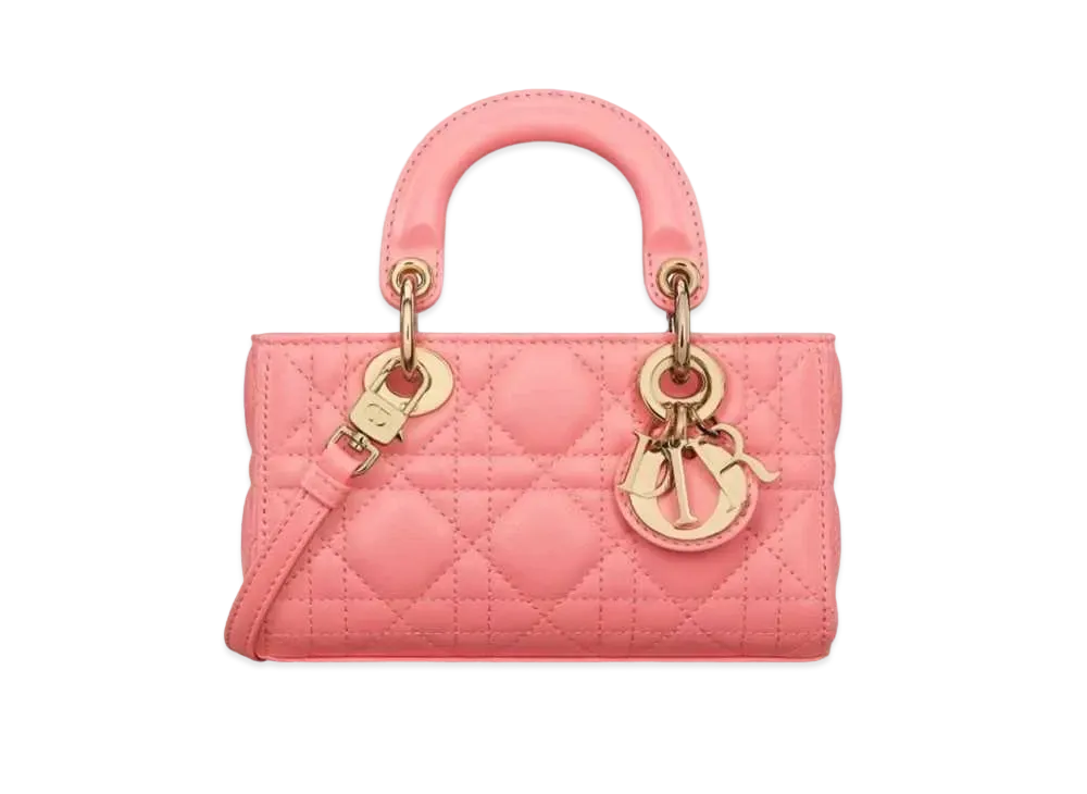 Dior Lady Micro D-Joy Bag Light Cannage Lambskin "Pink"