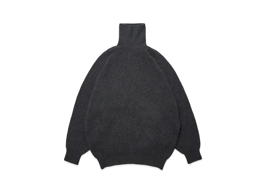 everyone Cashmere Turtleneck Sweater "Charcoal"