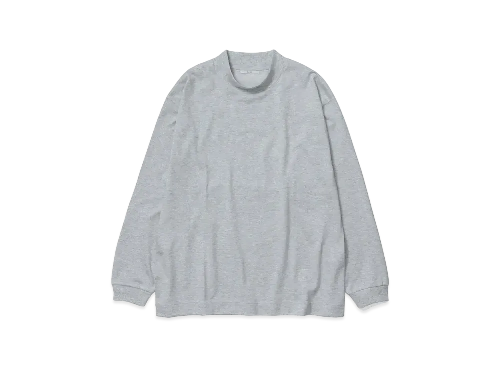 everyone L/S Mock Neck Basic T-Shirt "Ash Gray Heather"