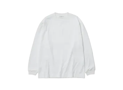 everyone L/S Crew Neck Basic T-Shirt "White"