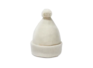everyone Cashmere Pom Beanie "White"