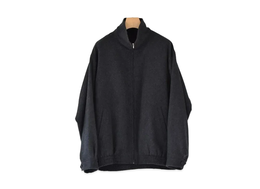 COMOLI Cashmere Track Jacket "Charcoal"