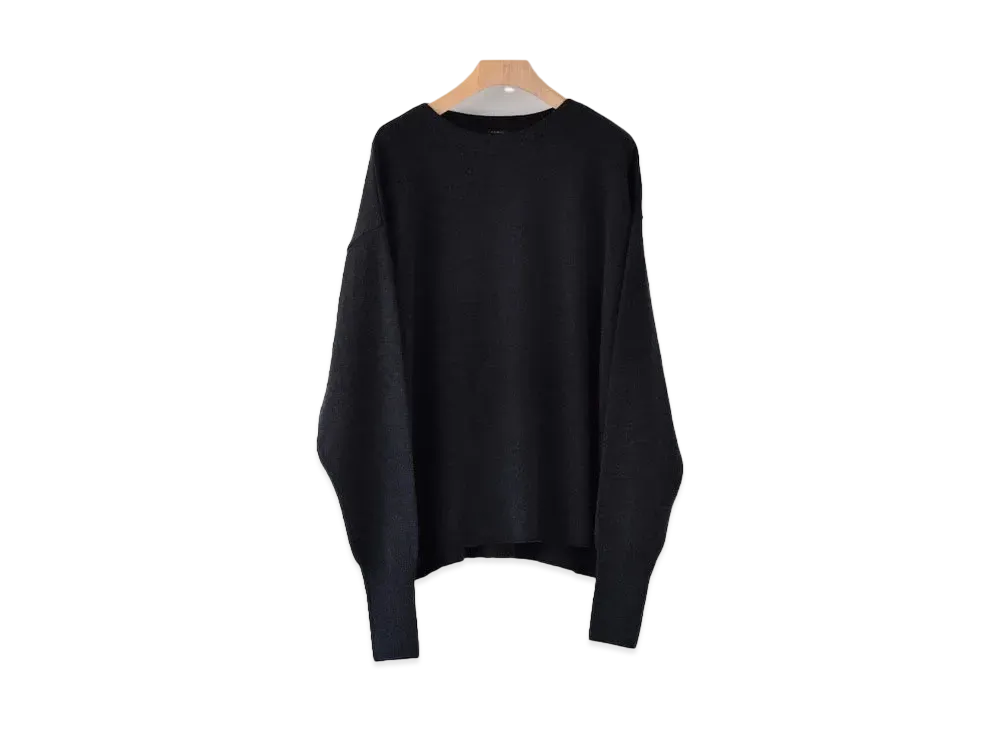 COMOLI Wool Japanese Paper Komori Knit "Charcoal"