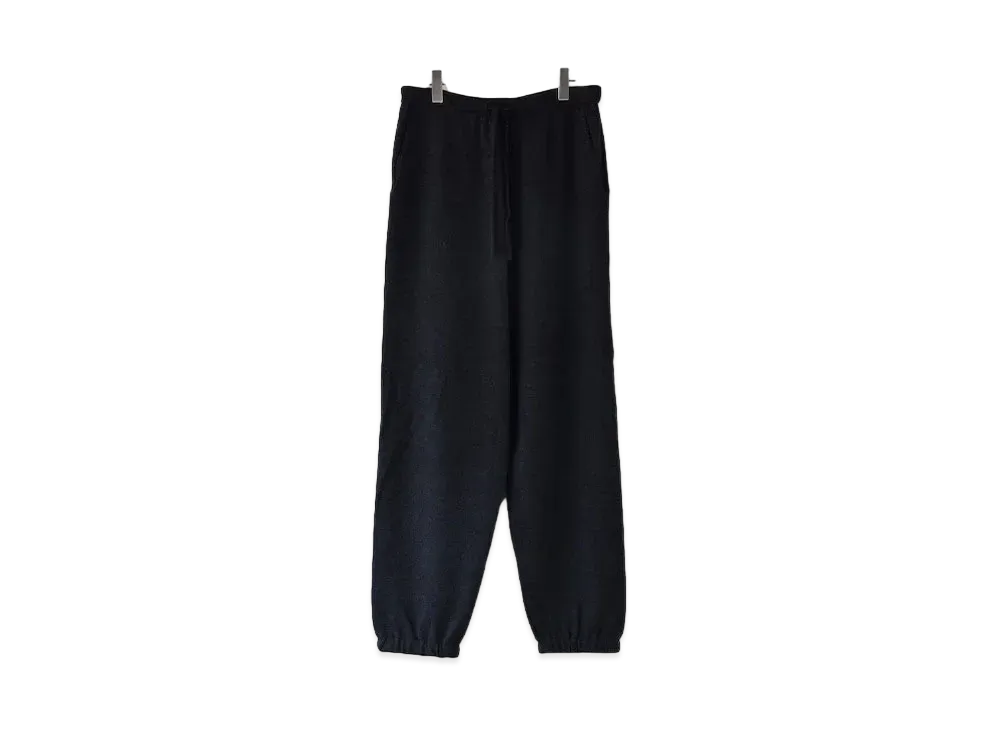 COMOLI Wool Japanese Paper Knit Pants "Charcoal"