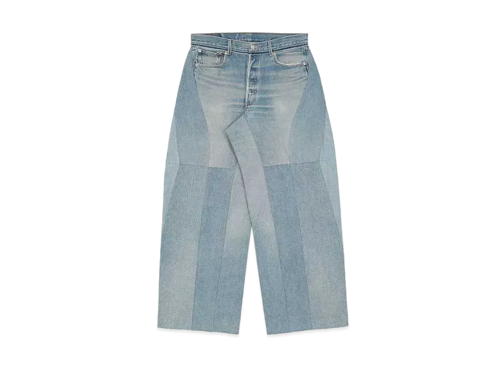 レディメイド デニム ワイド パンツ "ブルー"