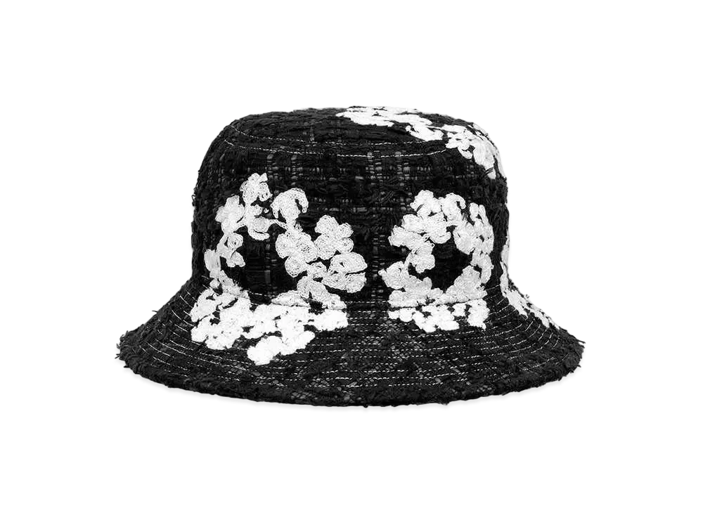 READYMADE x Denim Tears Cotton Wreath Tweed Bucket Hat "Black"