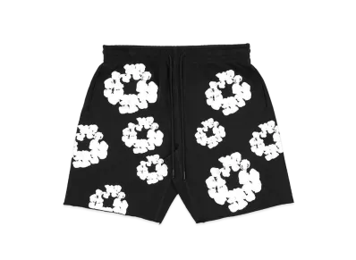 READYMADE x Denim Tears Cotton Wreath Sweat Shorts "Black/White"