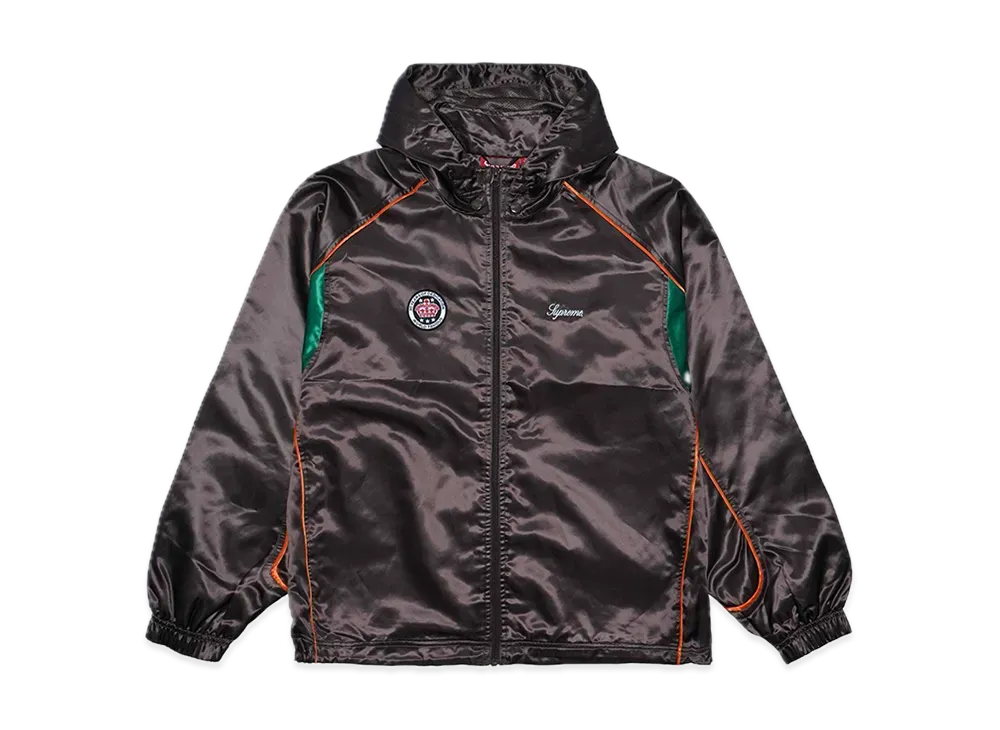 Supreme Satin Hooded Track Jacket "Brown"