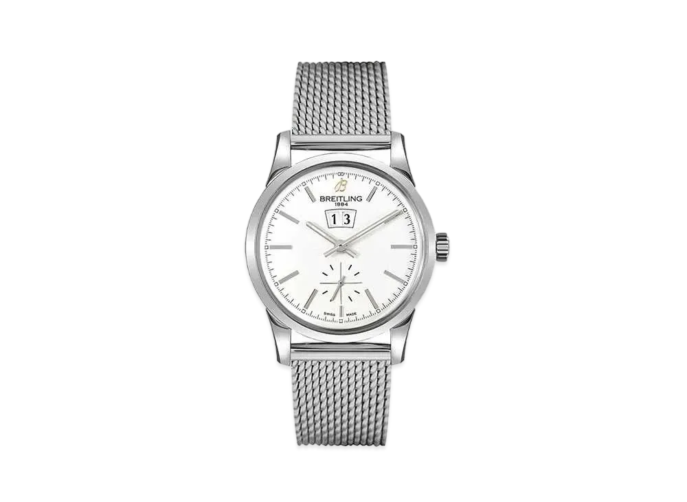 Breitling Transocean 38 "Silver/Stainless Steel"
