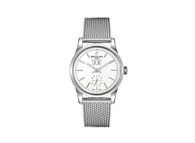 Breitling Transocean 38 "Silver/Stainless Steel"