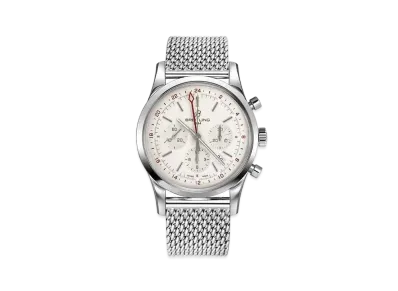 Breitling Transocean Chronograph GMT "Silver/Stainless Steel"