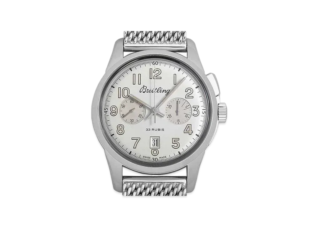Breitling Transocean Chronograph 1915 Limited "Silver/Stainless Steel"