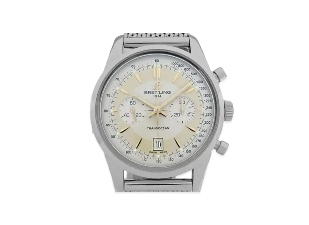 Breitling Transocean Chronograph World Exclusive 2000 "Mercury Silver/Stainless Steel"