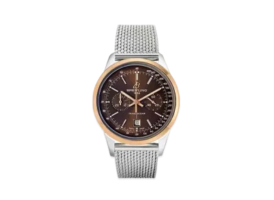 Breitling Transocean Chronograph 38 "Brown/Rose Gold/Stainless Steel"