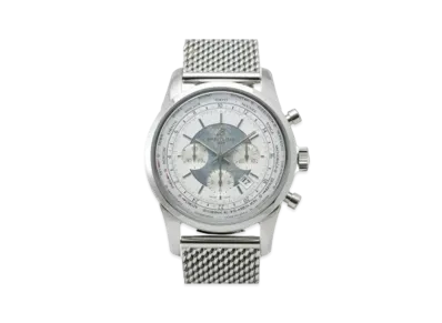 Breitling Transocean Chronograph Unitime "White/Stainless Steel"