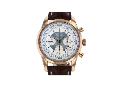 Breitling Transocean Chronograph Unitime "White/Rose Gold"