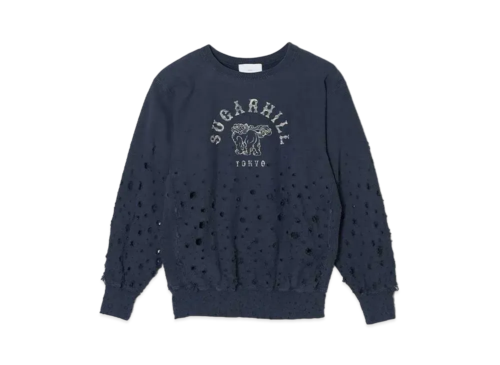 SUGARHILL CRUSHED SWEATSHIRT "OLD NAVY"