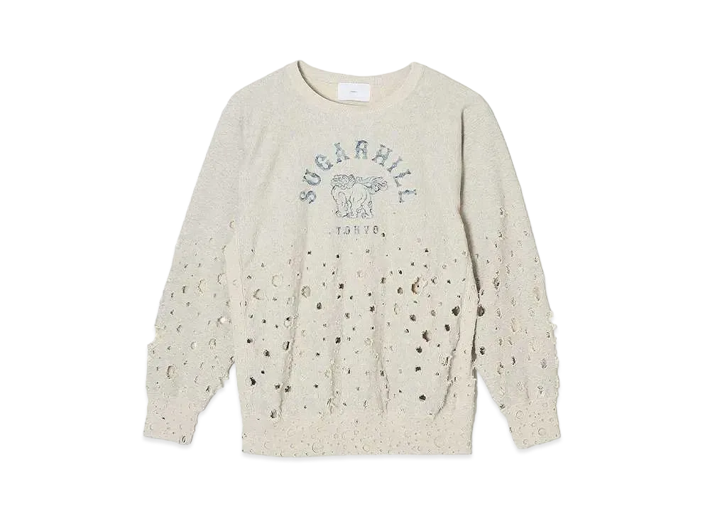 SUGARHILL CRUSHED SWEATSHIRT "HEATHER GRAY"