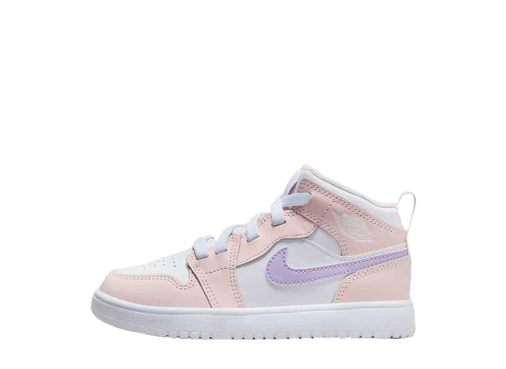 ナイキ PS エアジョーダン1 ミッド ALT "ピンクウォッシュ/ホワイト/バイオレットフロスト" (キッズ)